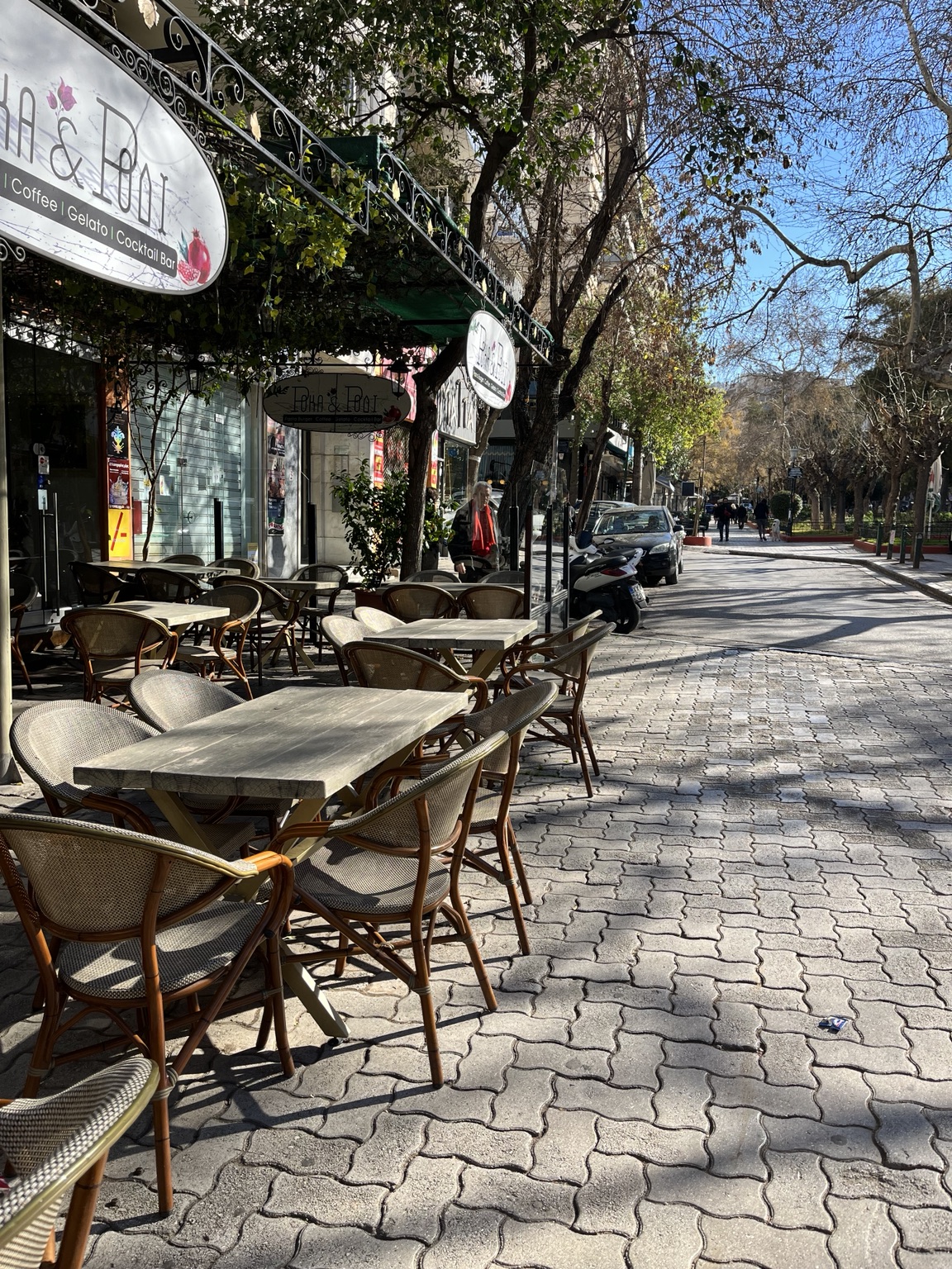 Fokionos Negri pedestrian life in Kypseli, Athens
