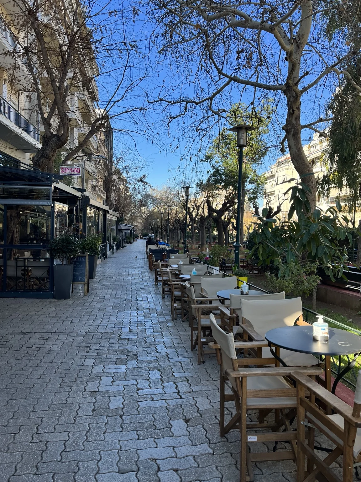 Fokionos Negri pedestrian life in Kypseli, Athens